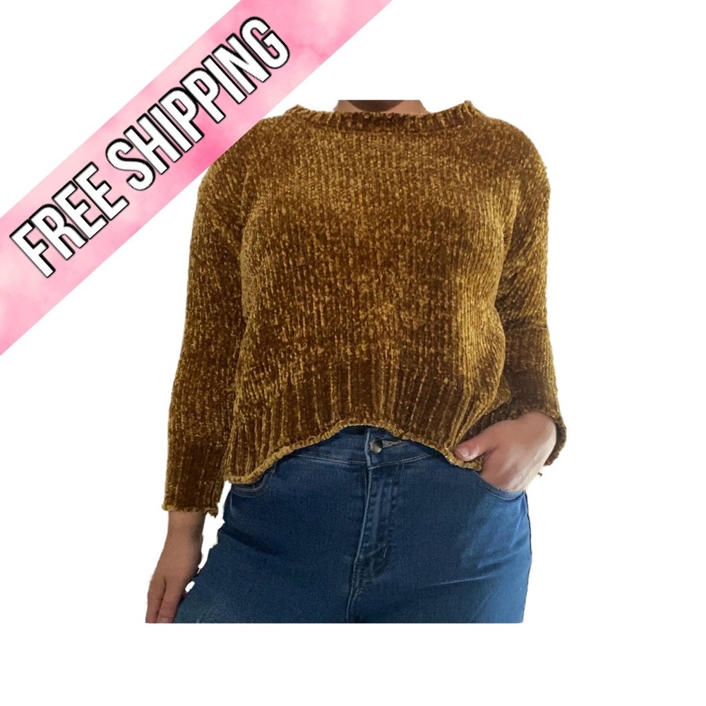 Philosophy pullover chenille sweater - gold